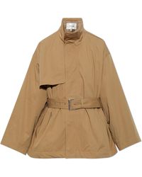 FRAME - Short Trench Coat With Belt - Lyst