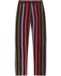 Versace - Striped Pattern Jeans - Lyst
