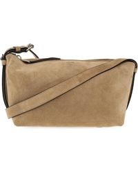Moschino - Suede Shoulder Bag With Logo - Lyst