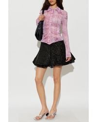 AVAVAV - Leather Skirt With A Crinkled Effect - Lyst