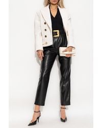 Balmain - Vegan Leather Trousers - Lyst