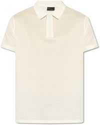 Emporio Armani - Cotton Polo Shirt With Logo - Lyst