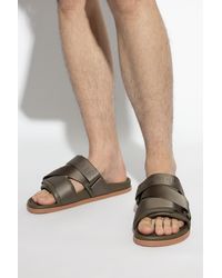 Moncler - Leather Slides - Lyst