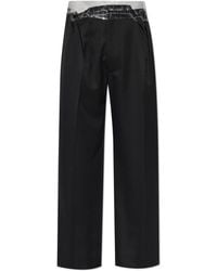 Maison Margiela - Wool Trousers With Pleats - Lyst