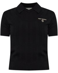 Tory Burch - Wool Polo Shirt With Logo - Lyst