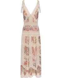 Zimmermann - Dress With Lace Inserts - Lyst