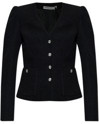 Alessandra Rich - Blazer With Shiny Buttons - Lyst