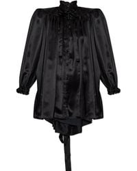 Balenciaga - Silk Shirt With Decorative Tie - Lyst