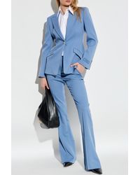 Versace - Wool Blazer With Closed Lapels - Lyst