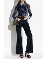 Etro - Top With Velour Finish - Lyst