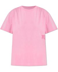 T By Alexander Wang - T-Shirt With Printed Logo - Lyst
