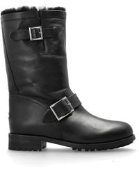Jimmy Choo - 'Biker Mid' Leather Boots - Lyst
