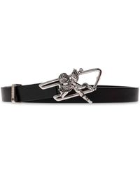 DIESEL - Leather Belt 'B-D Line W Angell' - Lyst