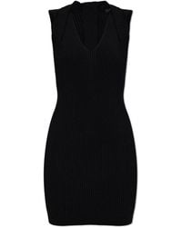 Balmain - Wool Dress With Decorative Belt - Lyst