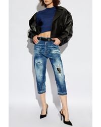 DSquared² - Wool Top With Embroidered Logo - Lyst