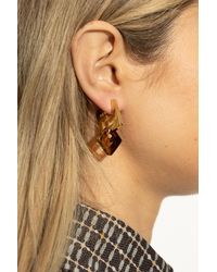 Fendi - Logo-Shaped Earrings - Lyst