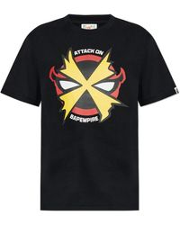 A Bathing Ape - T-Shirt With Colorful Print - Lyst