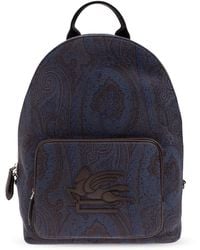 Etro - Patterned Backpack With Logo - Lyst