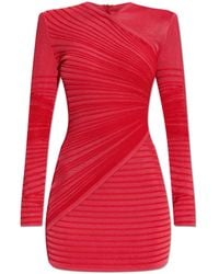 Balmain - Short Dress With A Fitted Cut - Lyst