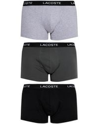 Lacoste - Three-Pack Of Cotton Boxer Briefs - Lyst