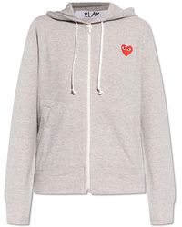 COMME DES GARÇONS PLAY - Zip-Up Sweatshirt - Lyst