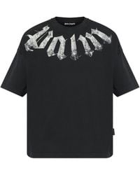 Palm Angels - Cotton T-Shirt With Logo Print - Lyst