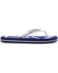 EA7 - Rubber Flip-Flops With Logo - Lyst