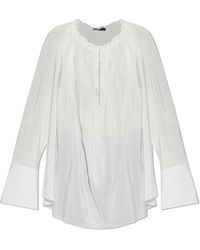 Balmain - Loose-Fit Silk Top - Lyst