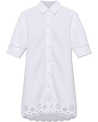 FRAME - Dress With Openwork Trim - Lyst