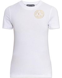 Versace Jeans Couture - Top With Printed Logo - Lyst