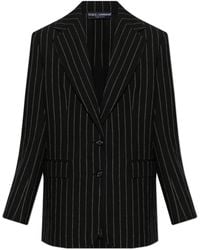 Dolce & Gabbana - Oversize Blazer With A Striped Pattern - Lyst