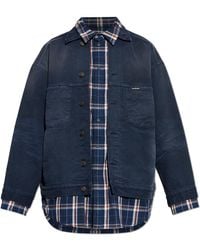 Balenciaga - Denim Jacket With 'Vintage' Effect - Lyst