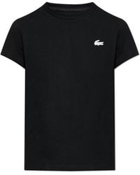 Lacoste - T-Shirt With Logo Patch - Lyst
