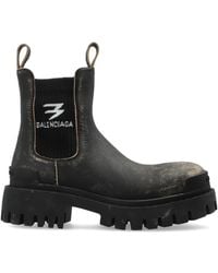 Balenciaga - 'Strike Chelsea' Leather Shoes - Lyst