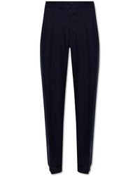 Maison Margiela - Wool Pleat-Front Trousers - Lyst