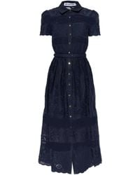 Self-Portrait - Lace Dress With Belt - Lyst