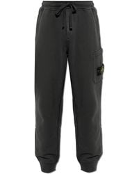 Stone Island - Sweatpants With Logo Patch - Lyst