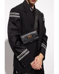 Versace Belt Bag With Logo - Black