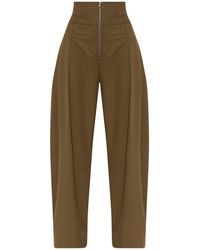 Ferragamo - Wool High-Waisted Trousers - Lyst