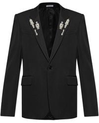 McQueen - Blazer With Shimmering Appliqués - Lyst
