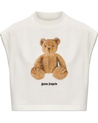 Palm Angels - Short Top With Printed Logo - Lyst