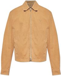 McQueen - Cotton Jacket With Logo Patch - Lyst