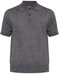 DSquared² - Wool Polo Shirt With Embroidered Logo - Lyst