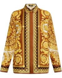 Versace - Silk Shirt With 'Barocco' Print - Lyst