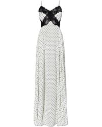 Self-Portrait - Dress With A Polka Dot Pattern - Lyst