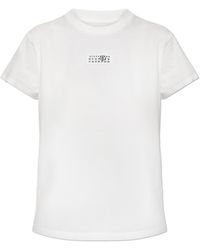 MM6 by Maison Margiela - T-Shirt With Logo Patch - Lyst