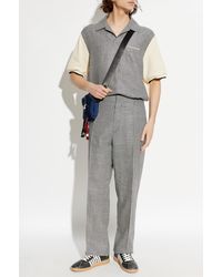 DSquared² - Wool Polo Shirt With Check Pattern - Lyst