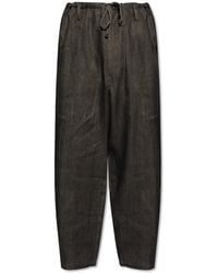 Yohji Yamamoto - Loose-fitting Linen Trousers, - Lyst