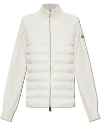 Moncler - Cardigan With Down Filling - Lyst