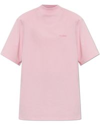 The Attico - T-Shirt With Shoulder Pads - Lyst